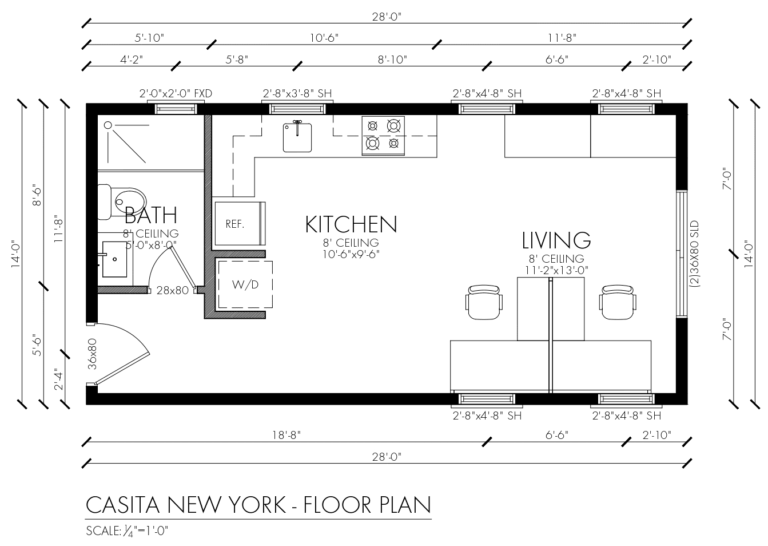 Casita New York 400 SQFT Studio